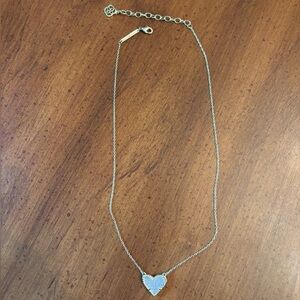 Ari Heart Gold Pendant Necklace in Iridescent Drusy Kendra Scott
